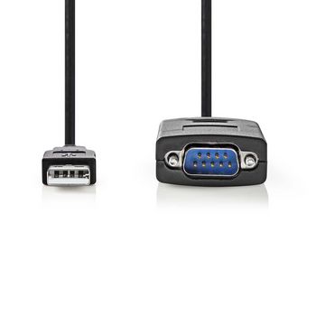 Convertitore | Da USB A maschio a RS232 maschio | USB 2.0 | Cavo da 0,9 m
