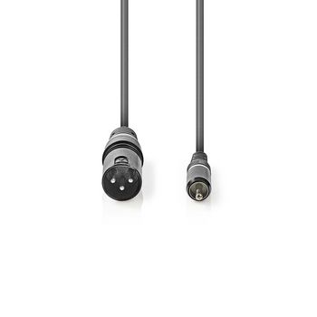 Cavo Audio XLR | Maschio a 3 Pin XLR - Maschio RCA | 3.0 m | Grigio