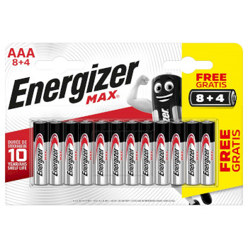 Batterie Alcaline AAA 1.5 V Max 12-Blister