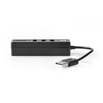 Hub USB | 3 Porte | USB 2.0 | Lettore di Schede SD/MicroSD | Nero