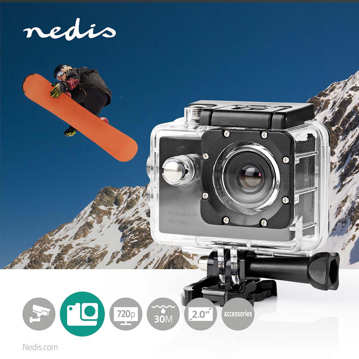 Helmkamera Mini Actioncam HD 720p 30fps Wasserdicht Sportkamera Video Kamera 