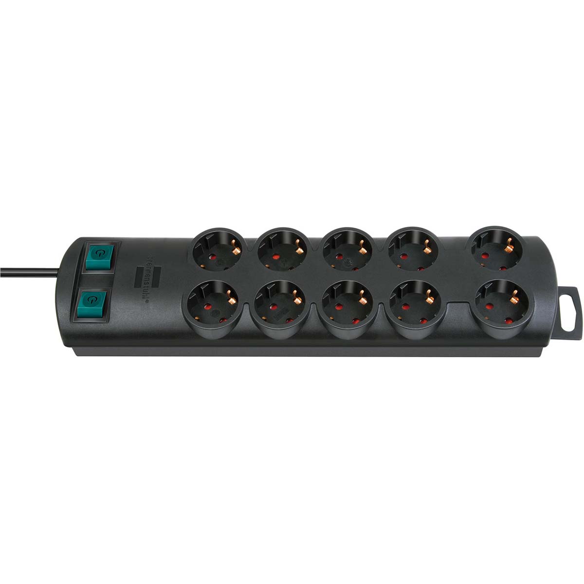Primera-Line regleta de enchufes con 10 tomas de corriente y 2 interruptores  individuales TYPE E