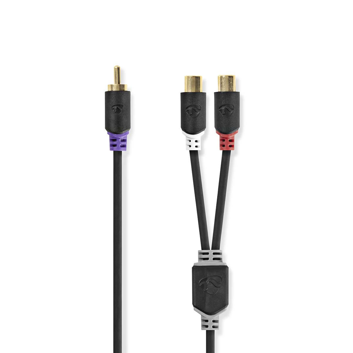 Subwoofer Cable | RCA Male | 2x RCA Female | Gold Plated | 0.20 m .