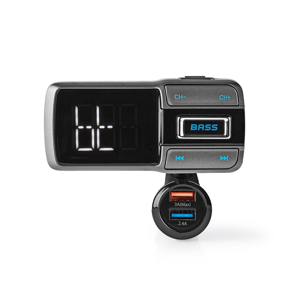 Transmetteur Bluetooth Fm pour voiture, microphone puissant Adaptateur de voiture  Bluetooth avec écran couleur de 1,8 « pour les appels mains libres, prend  en charge la charge Qc3.0, aigus
