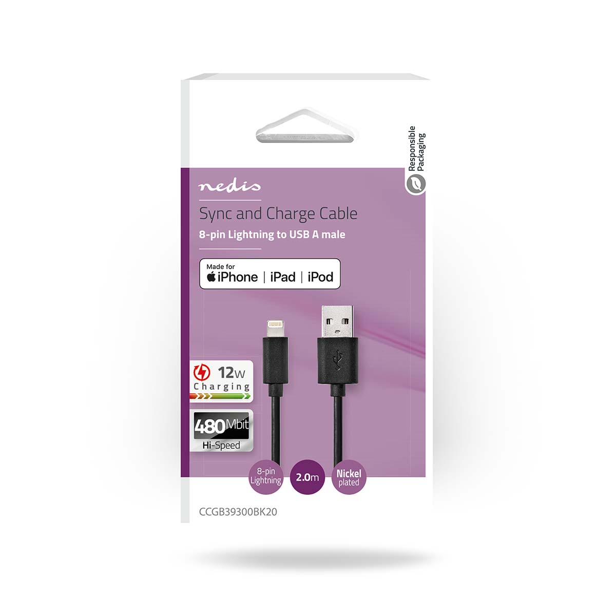 Lightning Cable | USB | Lightning 8-pin | USB-A macho