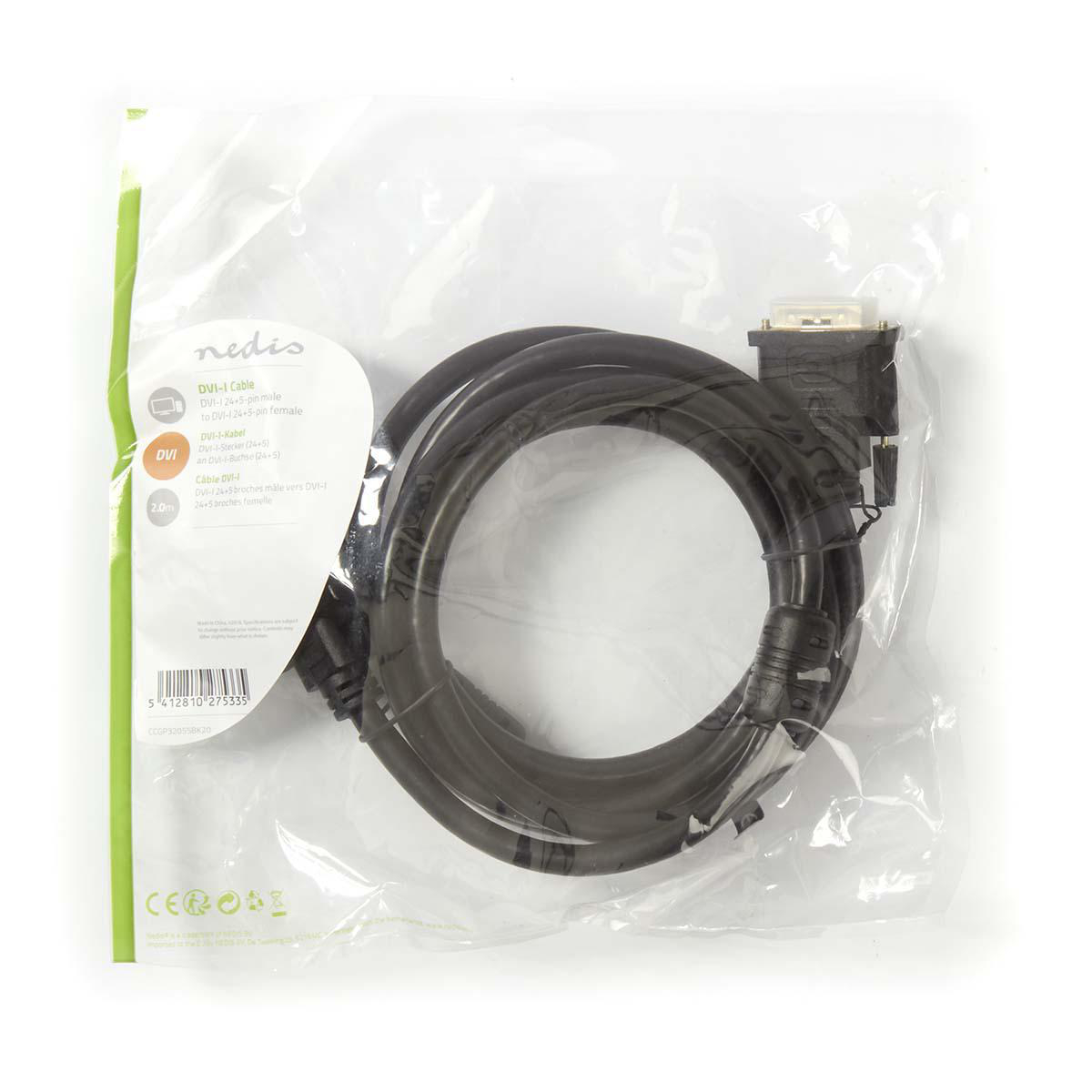 DVI-kabel | DVI-I 24+5-Pin Han | DVI-I 24+5-Pins Hun | 2560x1600 ...
