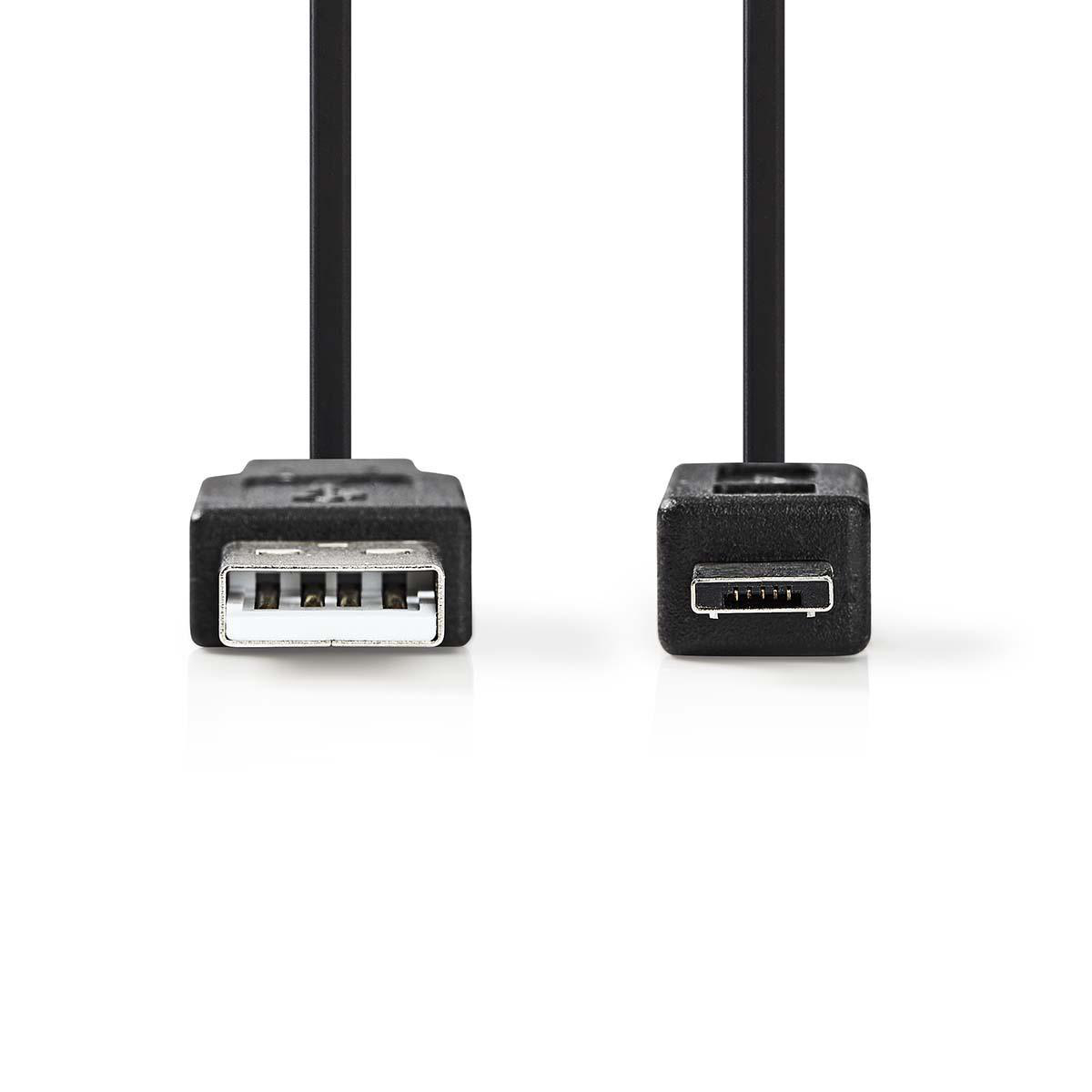 USB Cable | USB 2.0 | USB-A Male | USB Micro-A | 480 Mbps | Nickel Plated | 2.00 m | Round | PVC ...