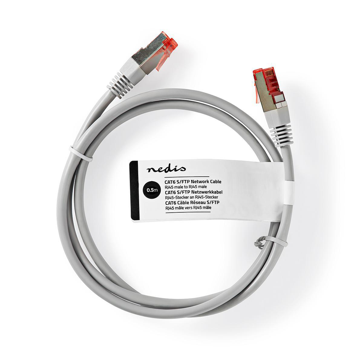 Cat 6 Kabel | RJ45 (8P8C) Stecker | RJ45 (8P8C) Stecker | S/FTP | 0.50 ...