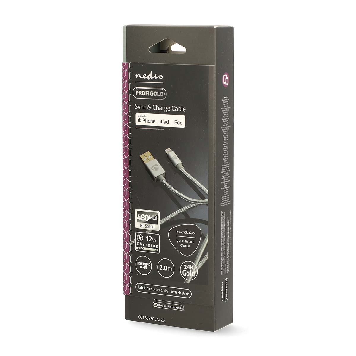 Lightning Kabel | USB 2.0 | Apple Lightning 8-Pin | USB-A Stecker | 480 ...