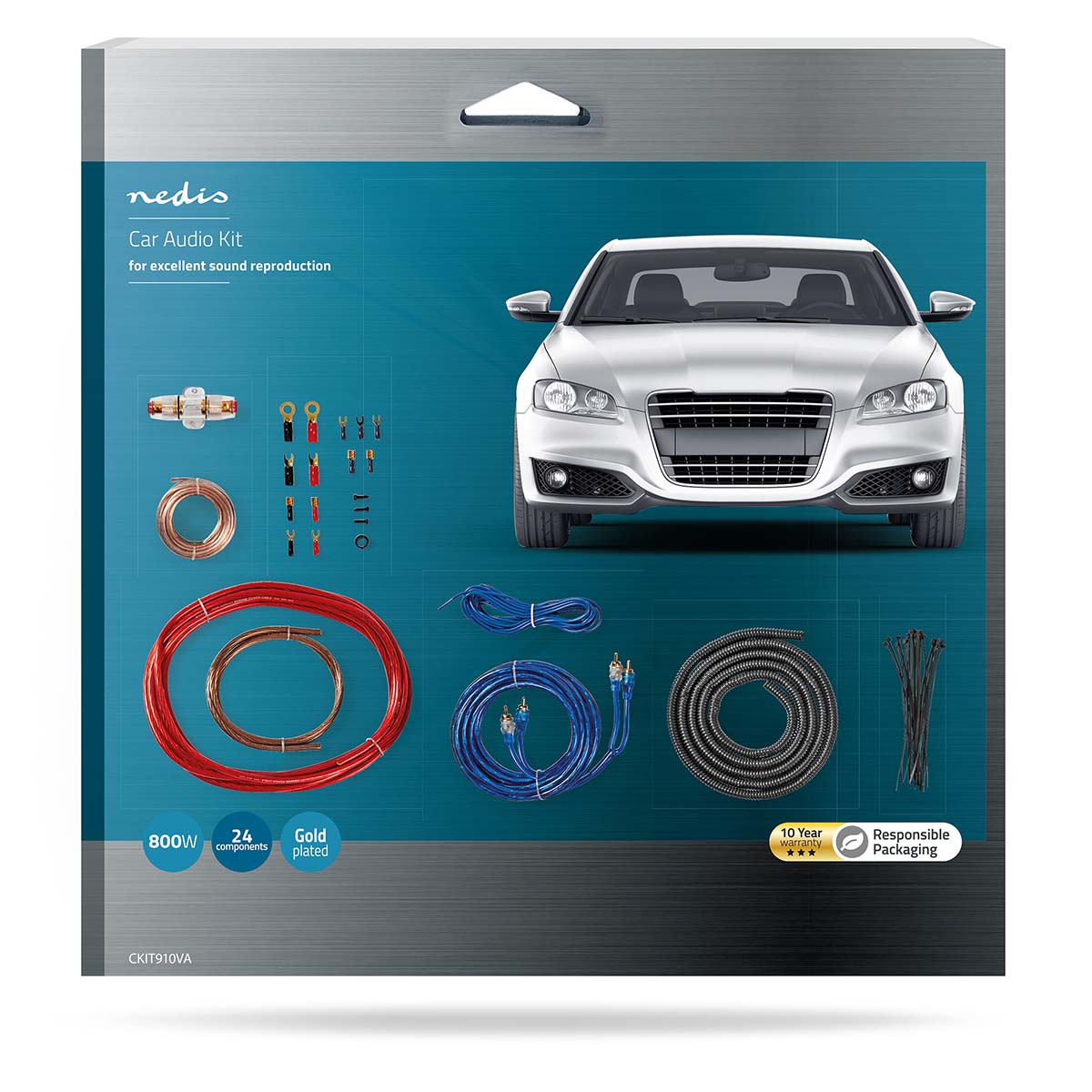verkoper Postcode ui Car Audio Connector Kit | 800 W | Nickel Plated | Blister