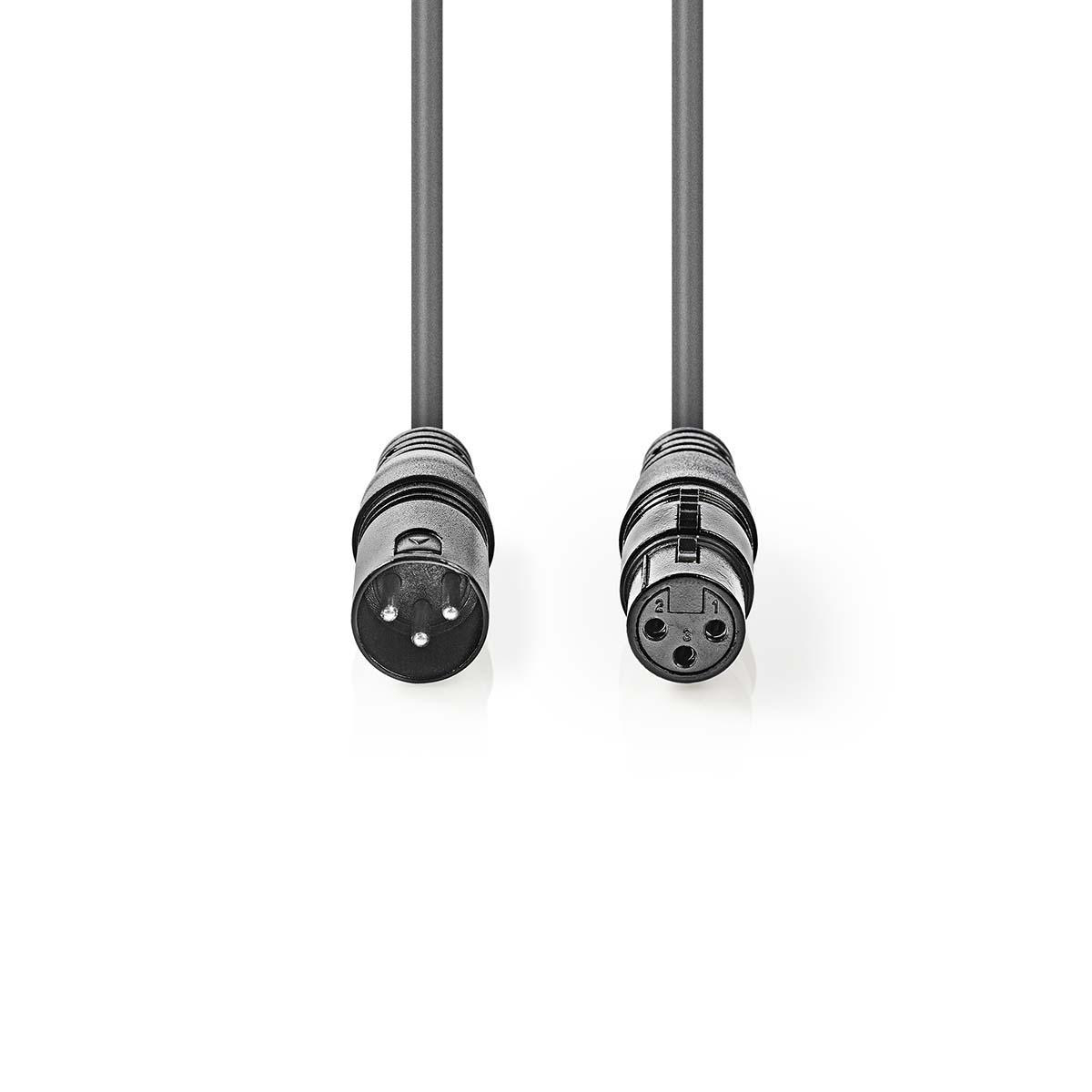 DMX-Adapterkabel | XLR 3-Pin Stecker | XLR 3-Pin Buchse | Vernickelt ...
