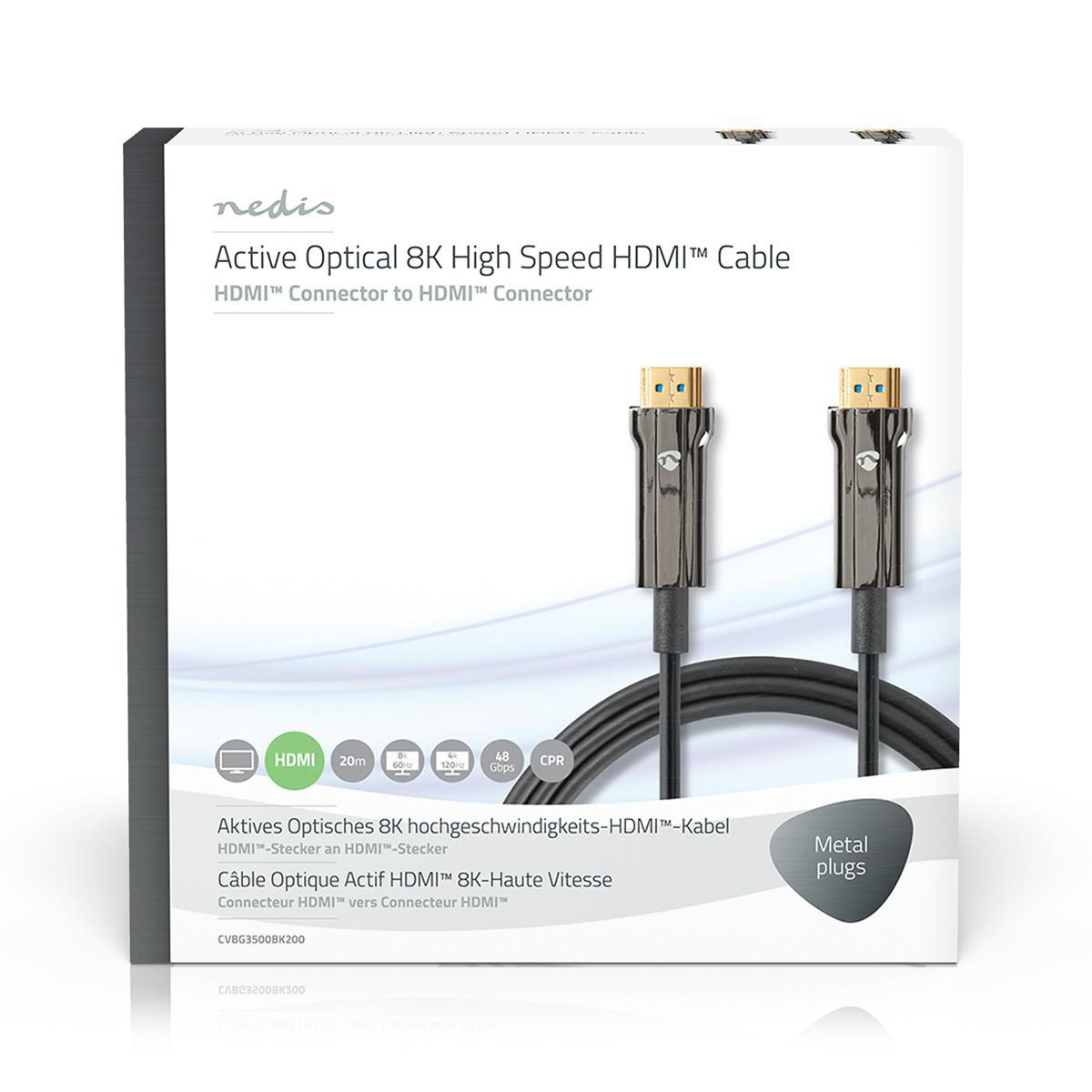 HDMI?-Stecker Nedis High-Speed-HDMI?-Kabel mit Ethernet  HDMI?-Stecker
