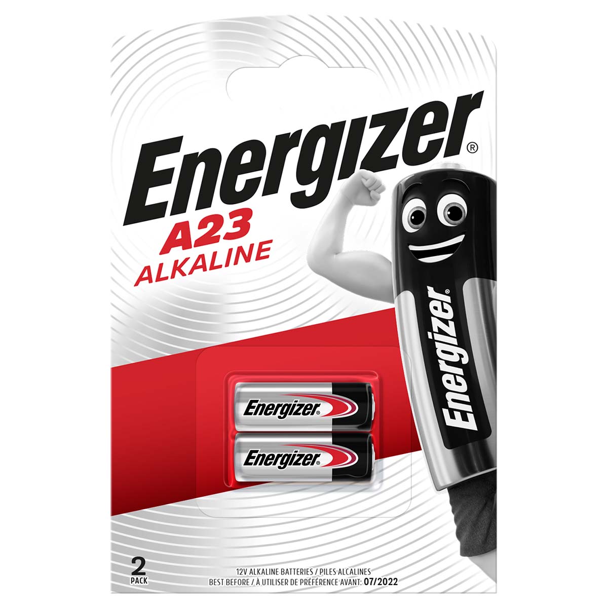 Alkaline Battery 23A, 12 V DC, 50 mAh, 2-Blister, A23