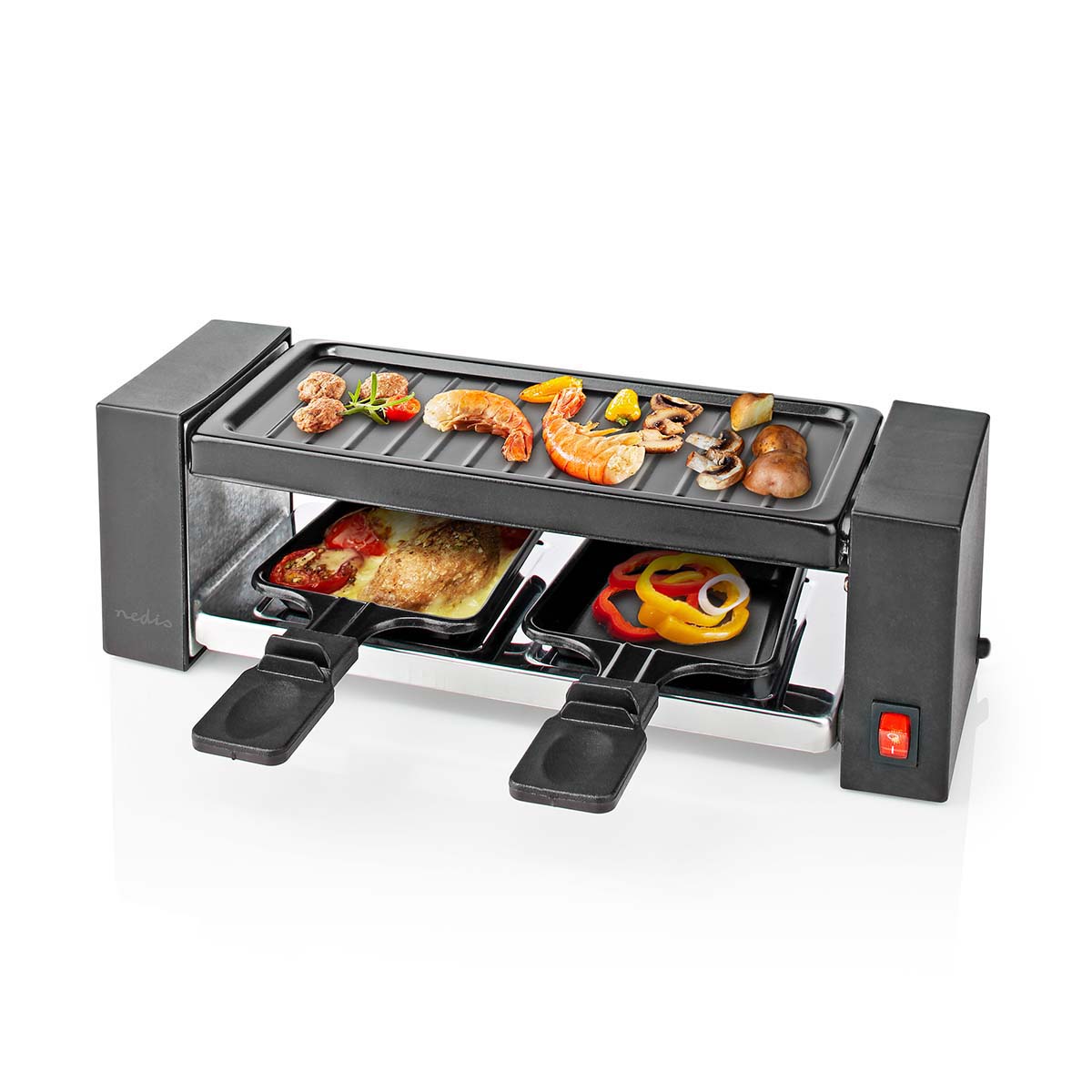 Gourmet / Raclette, Grill, 2 Persons, Spatula, Non stick coating