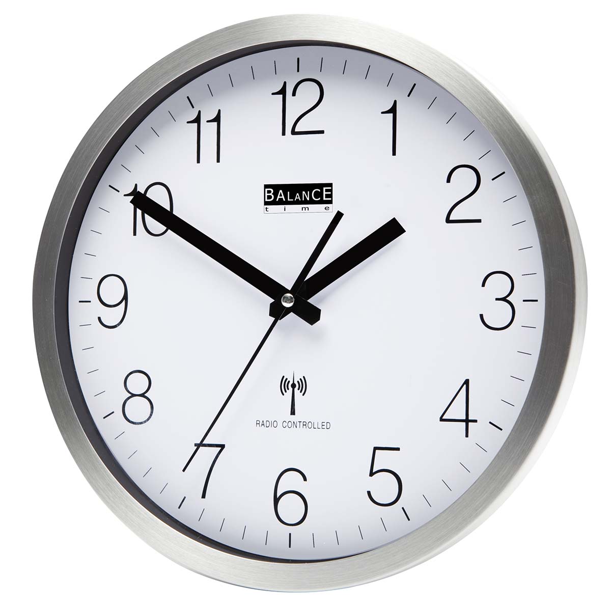 Auto Updates Sutton Large Round White Wall Mounted 30cm Radio Controlled Clock 