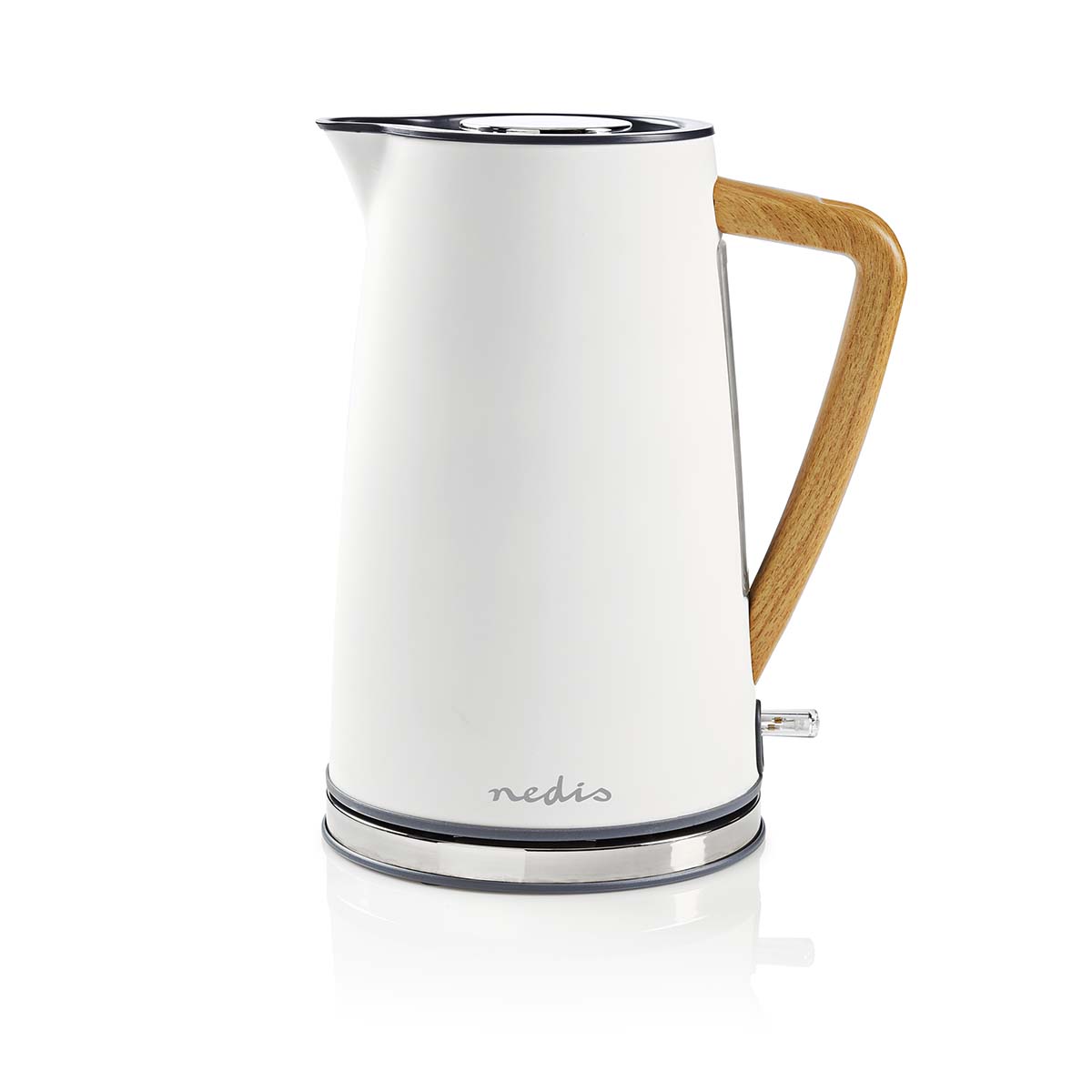 Courant 1 Liter Cordless Electronic Kettle with Cool Touch 2-Slice  750-Watts Toaster, White