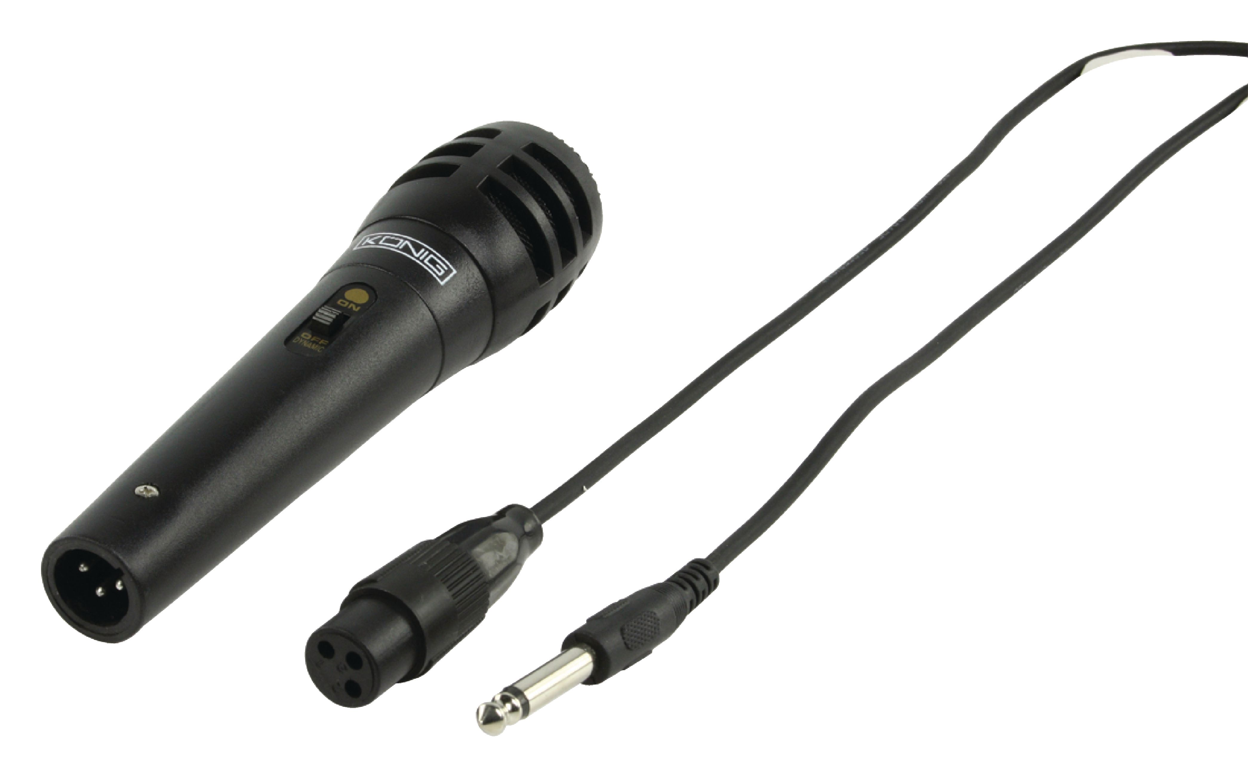 Wired Microphone 6.35 mm -72 dB Black | Nedis