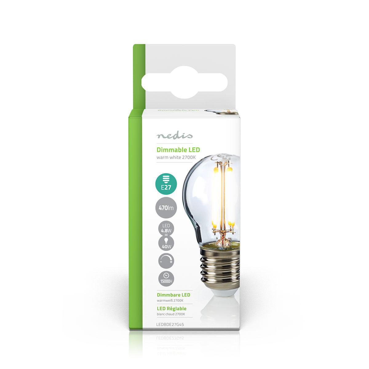 Acquiesce microfoon Gemoedsrust LED Filament Bulb E27 | Mini Globe | 4.8 W | 470 lm | 2700 K