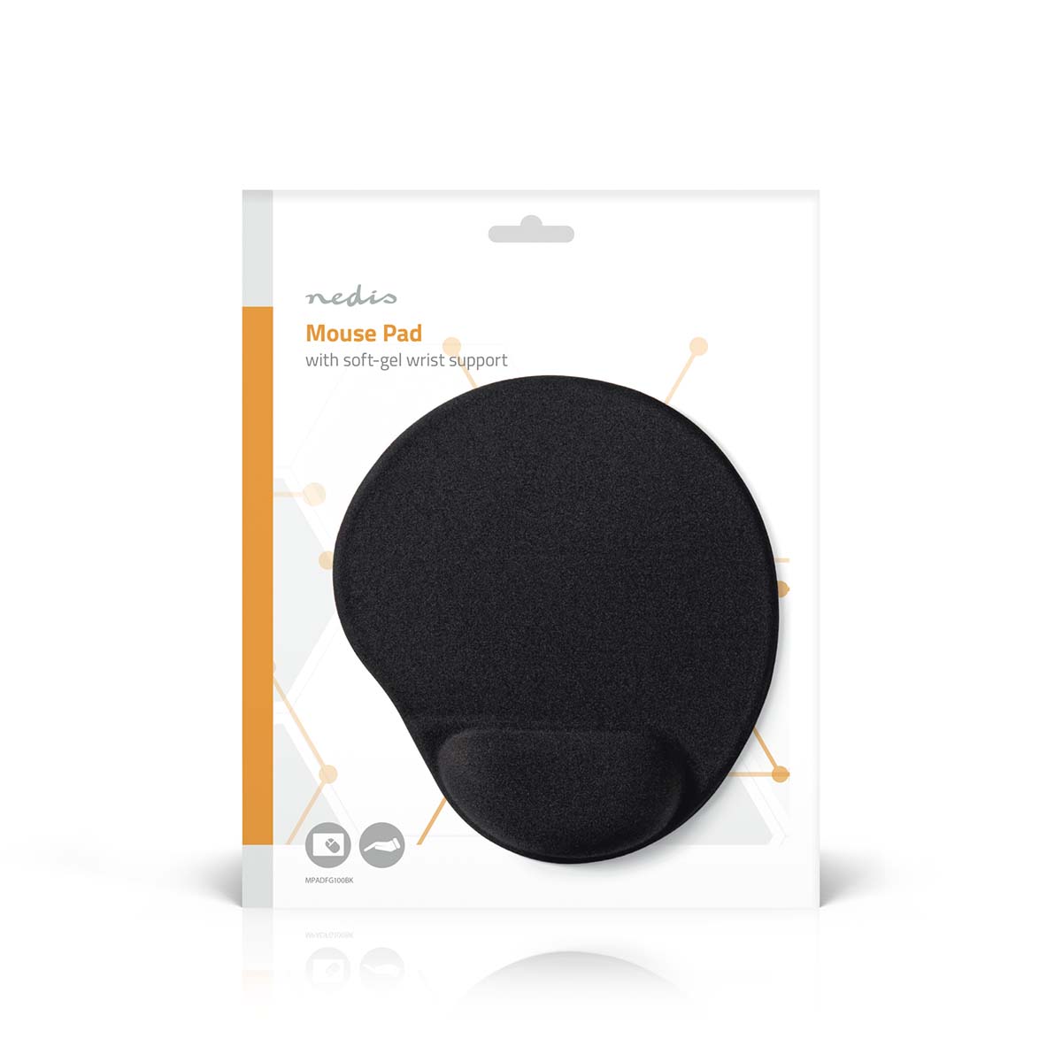 Black NEDIS MPADF100BK Mouse pad 
