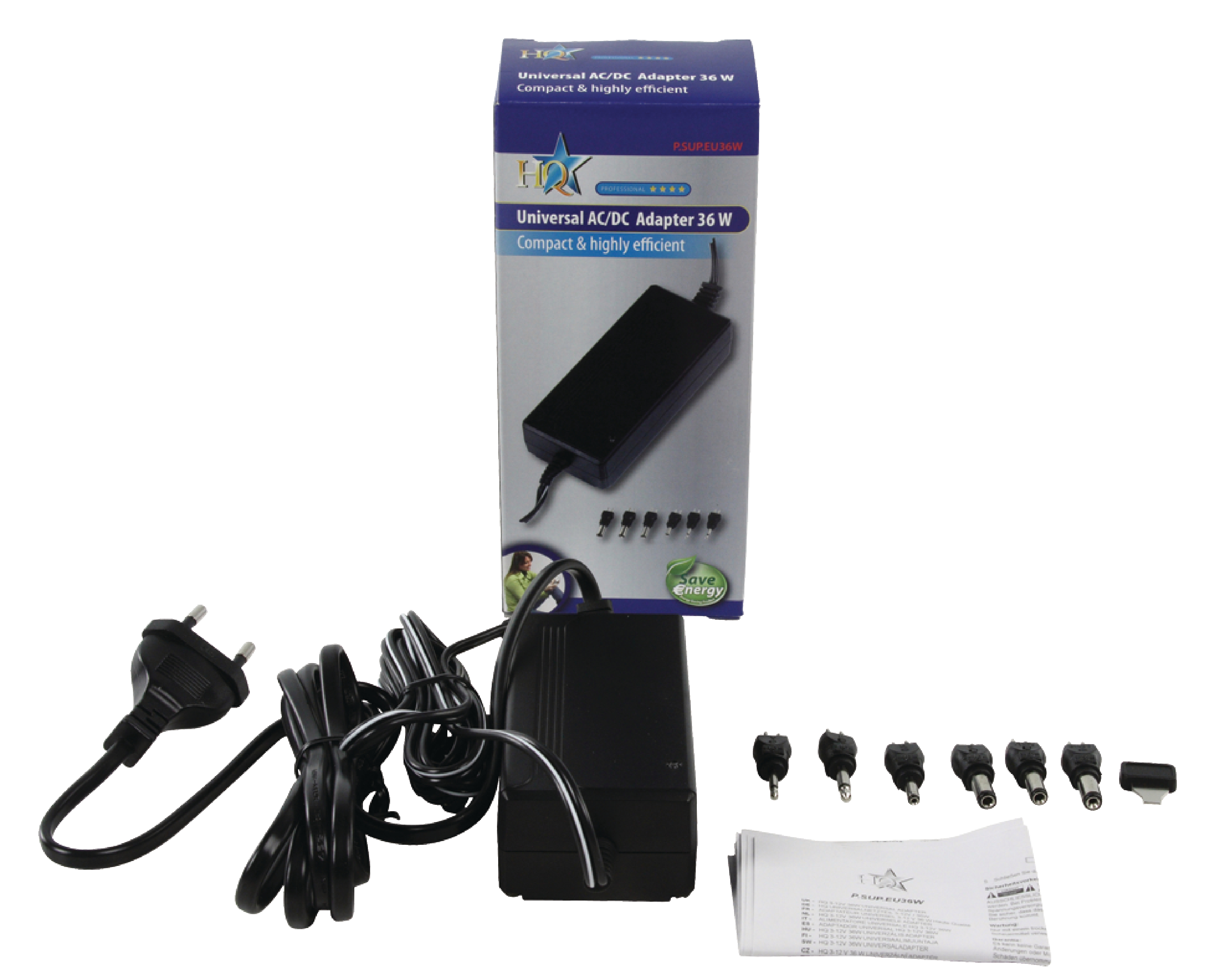 Universal AC Power Adapter 5 / 6 / 7.5 / 9 / 12 / 13.5 / 15 VDC 2.4 A