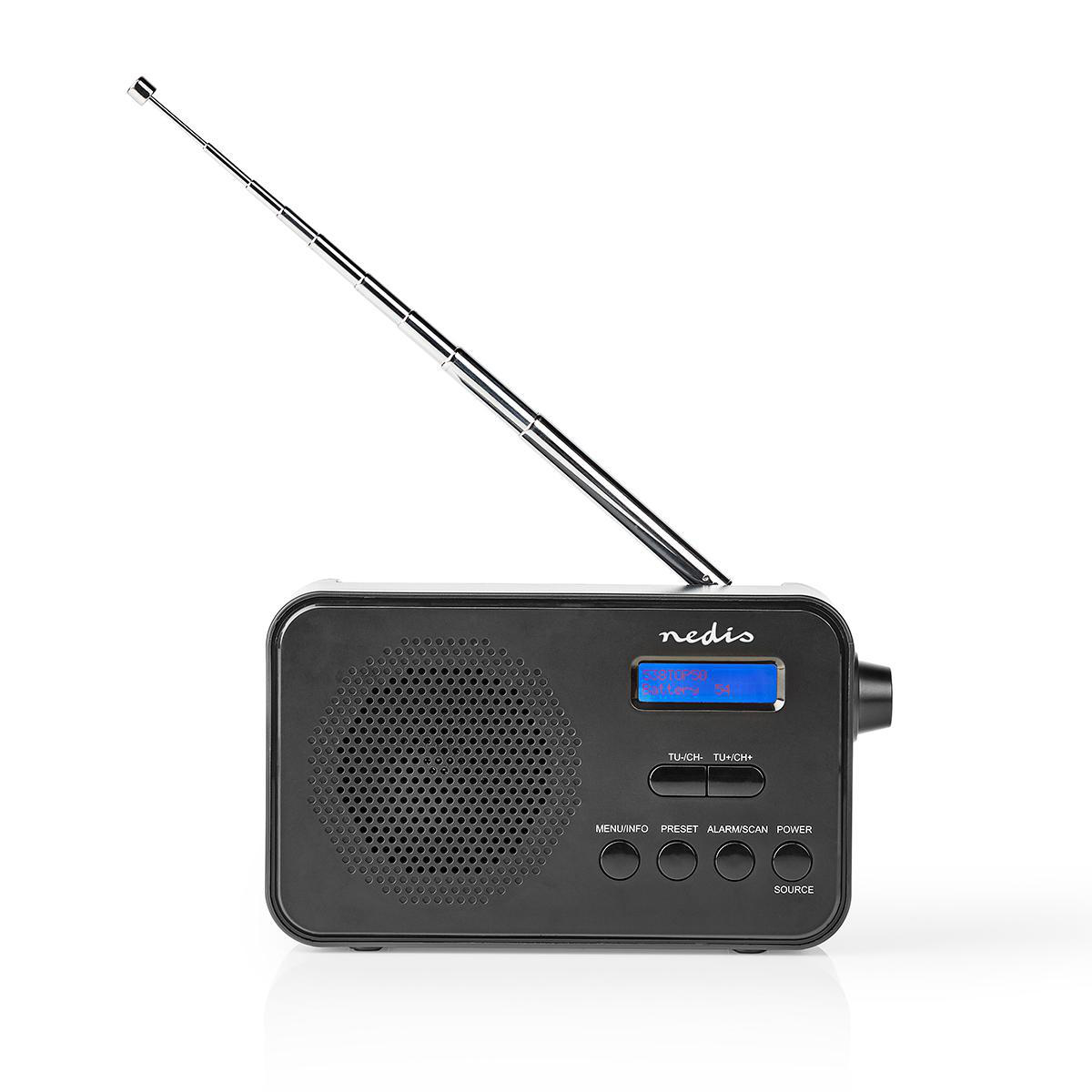 magneet Nathaniel Ward Kantine DAB+ Radio | Portable Design | DAB+ / FM | 1.3 " | Black Blue Screen |  Battery Powered / USB Powered | Digital | 3.6 W | Bluetooth® | Headphone  output | Alarm clock | Sleep timer | Black