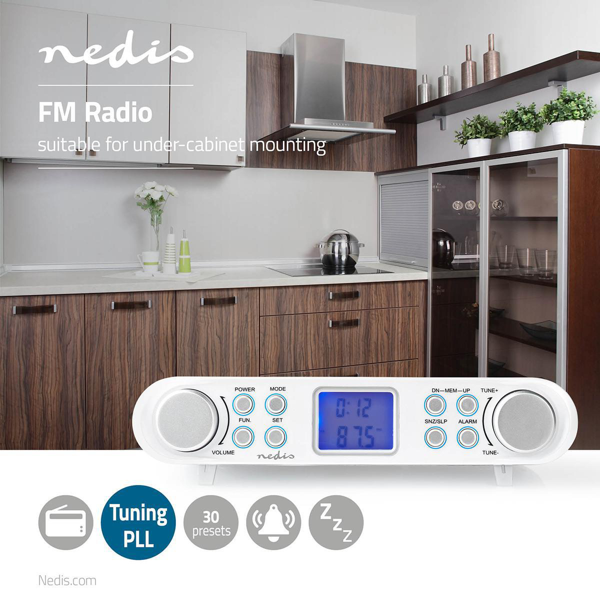 Fm Radio Under Cabinet Radio 30 Preset Stations Display With
