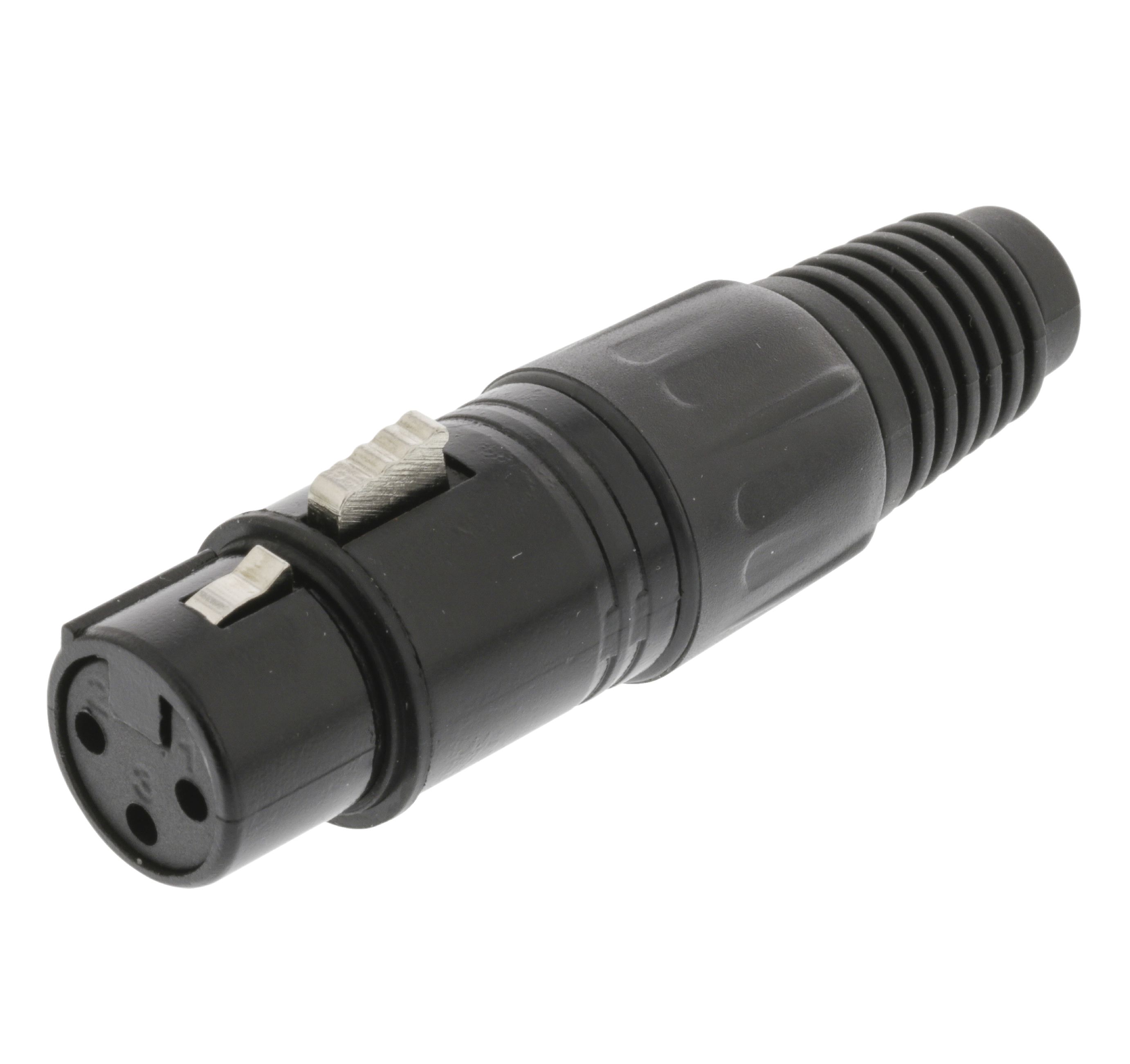 Connector Xlr Pin Female Black