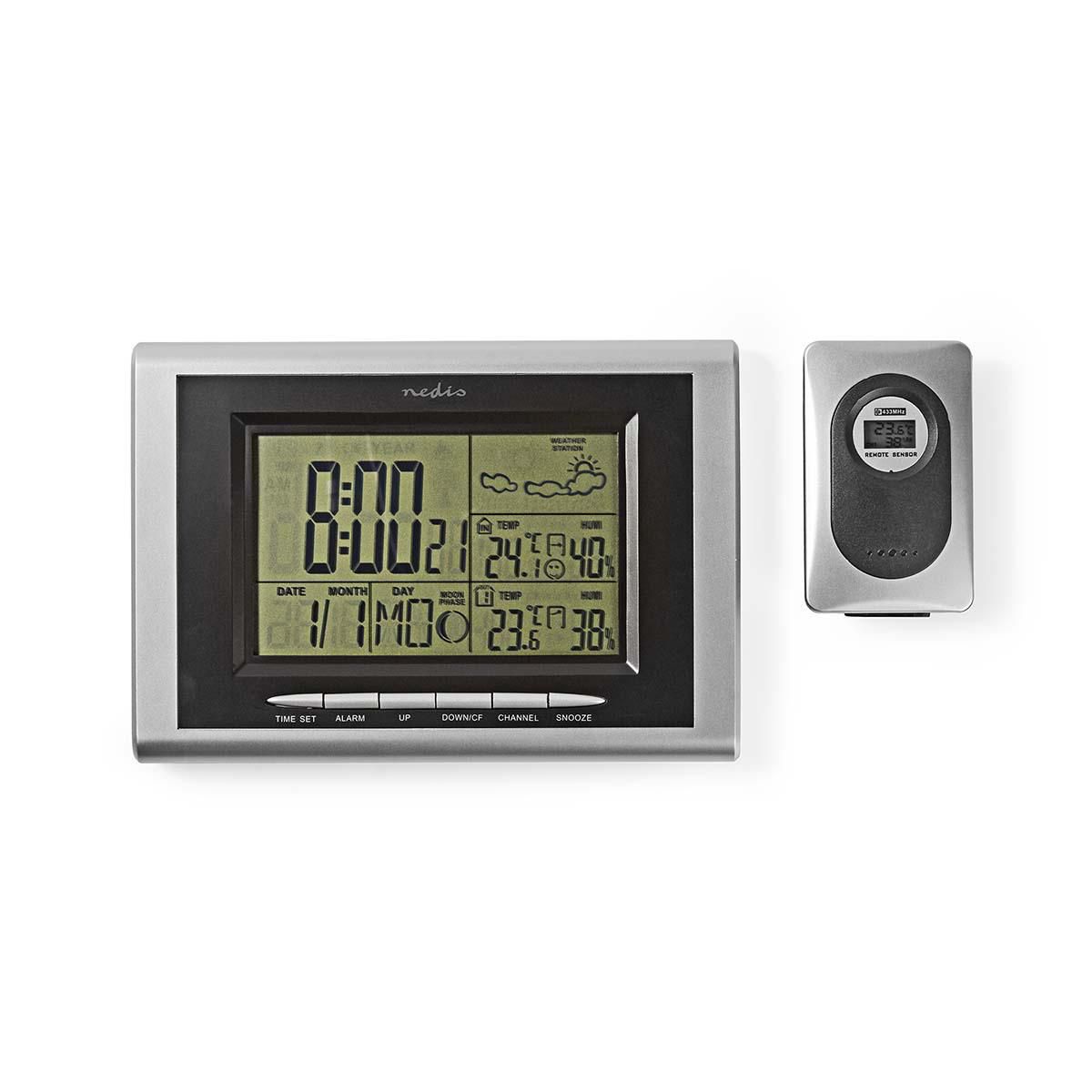 NS0101 LCD Clock Weather Station with Alarm 