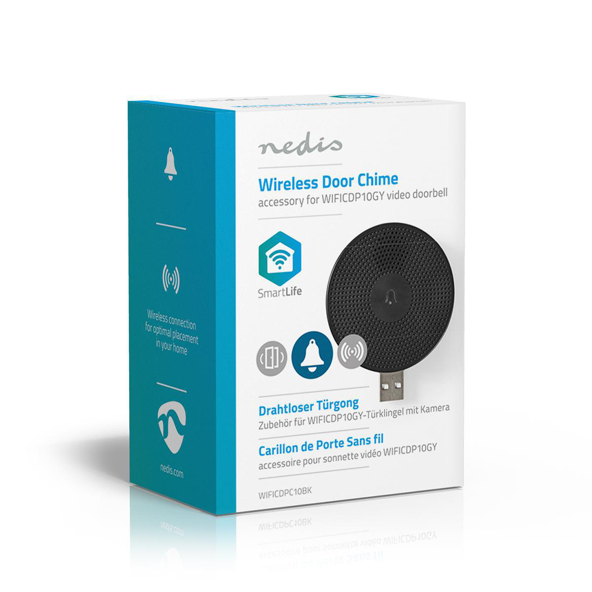 Nedis Wireless Door Chime Accessory for WIFICDP10GY USB WIFICDPC10BK
