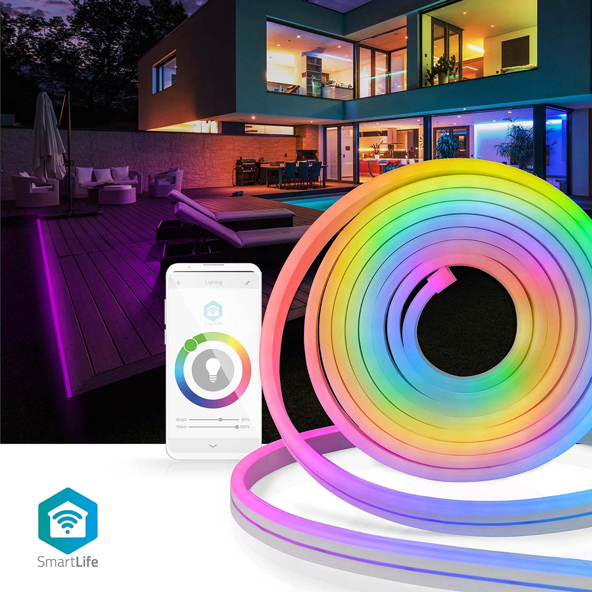 SmartLife LED Strip Wi Fi Meerkleurig SMD 5 00 M IP65 2700