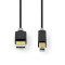 USB kaapeli | USB 2.0 | USB-A Uros | USB-B Uros | 480 Mbps | Kullattu | 1.00 m | Pyöreä | PVC | Antrasiitti | Laatikko