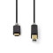USB-Kabel | USB 2.0 | USB-C™ Male | USB-B Male | 480 Mbps | Verguld | 2.00 m | Rond | PVC | Antraciet | Doos