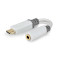 USB-Adapter | USB 2.0 | USB-C™ Stecker | 3.5 mm Buchse | 0.10 m | Rund | Vergoldet | PVC | Weiss | Box