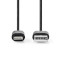 USB-Kabel | USB 2.0 | Apple Lightning 8-Pins | USB-A Male | 480 Mbps | Vernikkeld | 2.0 m | Rond | PVC | Zwart | Doos