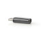USB-Adapter | USB 2.0 | USB-C™ Stecker | USB Micro-B Buchse | 480 Mbps | Vernickelt | Schwarz | Box
