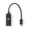 USB-Adapter | USB 3.2 Gen 1 | USB-C™ Stecker | DisplayPort Buchse | 0.20 m | Rund | Vernickelt | PVC | Schwarz | Box