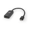USB-C™ Adapter | USB 3.2 Gen 1 | USB-C™ Male | DisplayPort Female | 8K@60Hz | 0.20 m | Rond | Vernikkeld | PVC | Zwart | Doos