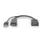HDMI™ Adapter | HDMI™ Stik | DisplayPort Han | Nikkelplateret | Lige | PVC | Sort | 1 stk. | Konvolut