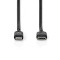 Lightning Kabel | USB 2.0 | Apple Lightning 8-Pinners | USB-C™ Hann | 480 Mbps | Nikkel belagt | 1.00 m | Rund | PVC | Sort | Konvolutt