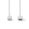 Lightning Kabel | USB 2.0 | Apple Lightning 8-Pin | USB-C™ Stecker | 480 Mbps | Vernickelt | 1.00 m | Rund | PVC | Weiss | Umschlag