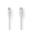 Lightning Kabel | USB 2.0 | Apple Lightning 8pinový | USB-C™ Zástrčka | 480 Mbps | Poniklované | 2.00 m | Kulatý | PVC | Bílá | Obálka