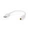 USB Adapter | USB 2.0 | USB-C™ Male | 3.5 mm female | 0.10 m | Round | Nickel Plated | PVC | White | Polybag