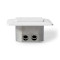 Network Wall Box | In-Wall | 2 port(s) | CAT7 | Straight | Female | Gold Plated | PVC | Ivory | Polybag