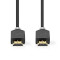 HDMI™ Kabel | HDMI™ Connector | HDMI™ Connector | 8K@60Hz | eARC | Verguld | 3.00 m | PVC | Antraciet | Doos