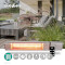 Terrassenheizer | 2000 W | 9 Wärmeeinstellungen | an der Wand montierbar | IP65 | Aluminium
