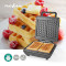 Waffle Maker | Belgiske vafler | 22 x 12.5 cm | 1200 W | Automatisk temperaturkontroll | ABS / Aluminium
