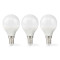 LED Lamppu E14 | G45 | 4.9 W | 470 lm | 2700 K | Lämmin Valkoinen | Huurrettu | 3 kpl