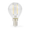 Lampadina LED E14 | G45 | 2 W | 250 lm | 2700 K | Bianco caldo | 1 pz. | Chiaro