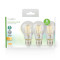 LED-Filamentlamp E27 | A60 | 7 W | 806 lm | 2700 K | Dimbaar | Warm Wit | 3 Stuks