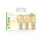 LED-Filament-Lampe E27 | A60 | 3.8 W | 250 lm | 2100 K | Extra warmweiß | 3 Stück